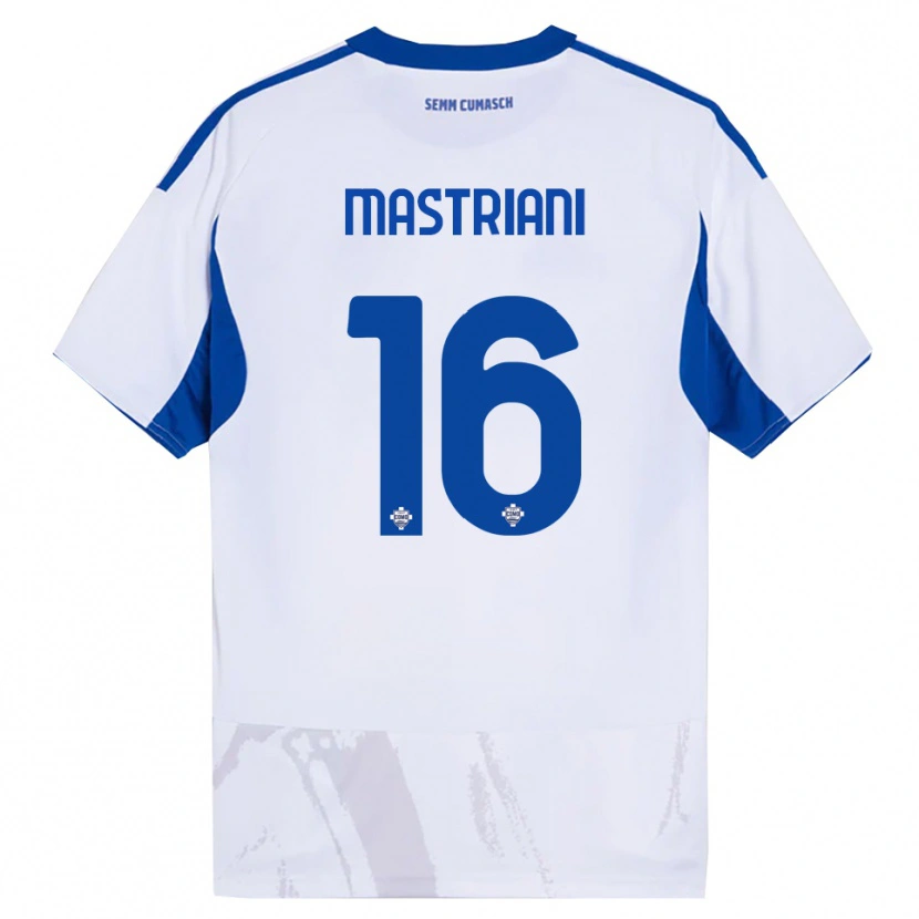 Danxen Kinder Salvatore Mastriani #16 Weiß Blau Auswärtstrikot Trikot 2025/26 T-Shirt