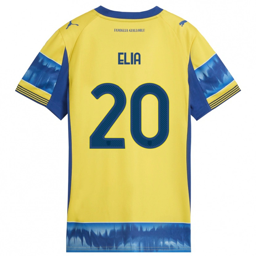 Danxen Kinder Alessandro Elia #20 Gelb Blau Auswärtstrikot Trikot 2025/26 T-Shirt