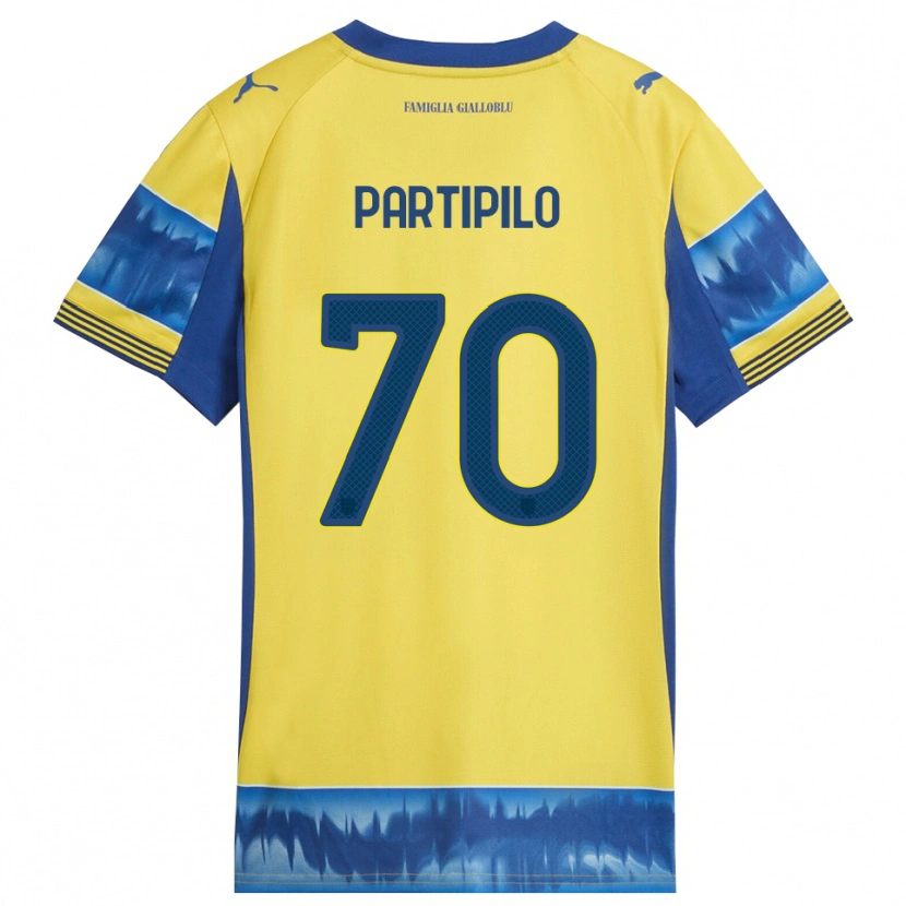 Danxen Kinder Anthony Partipilo #70 Gelb Blau Auswärtstrikot Trikot 2025/26 T-Shirt