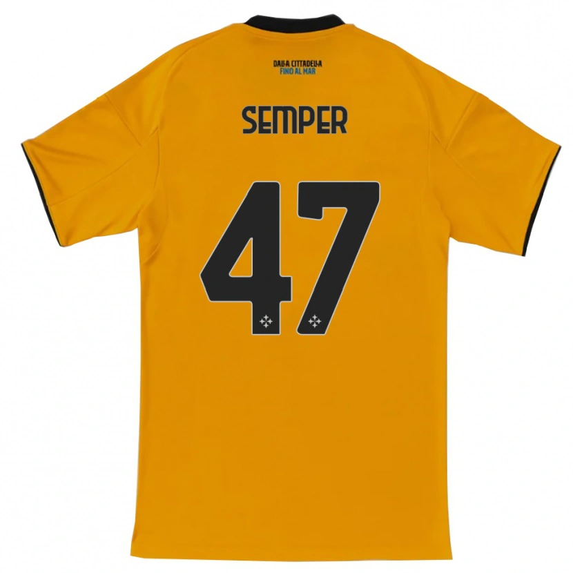 Danxen Kinder Adrian Semper #47 Orange Blau Auswärtstrikot Trikot 2025/26 T-Shirt