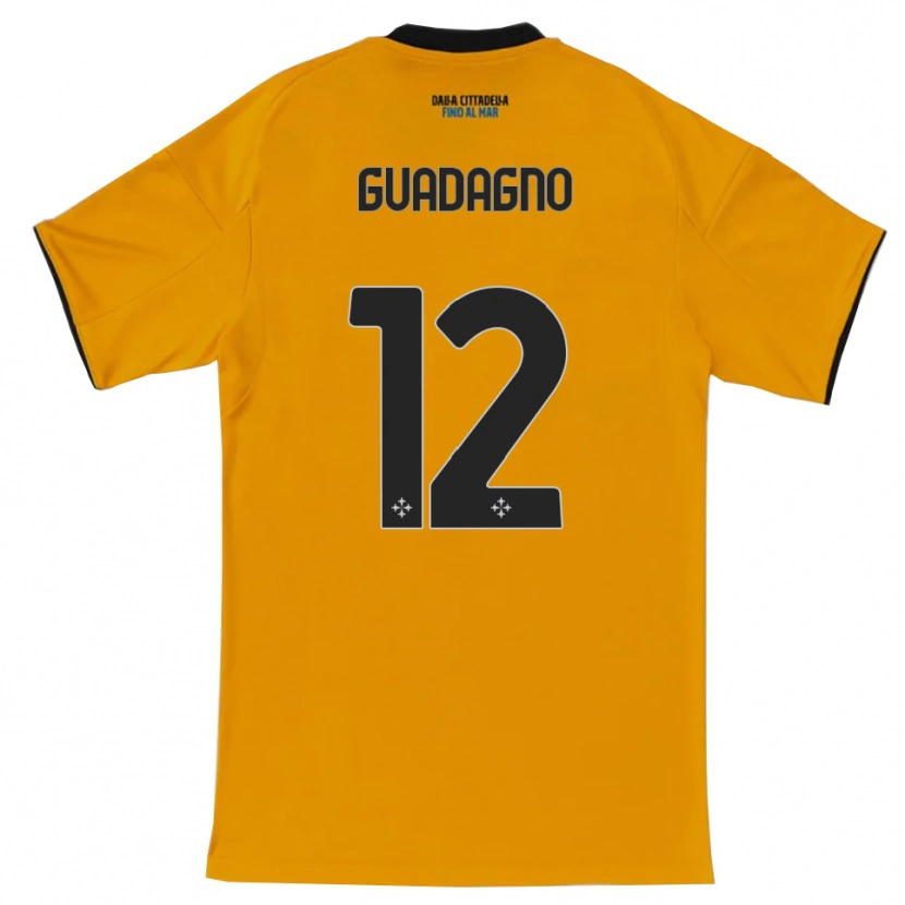 Danxen Kinder Johan Guadagno #12 Orange Blau Auswärtstrikot Trikot 2025/26 T-Shirt
