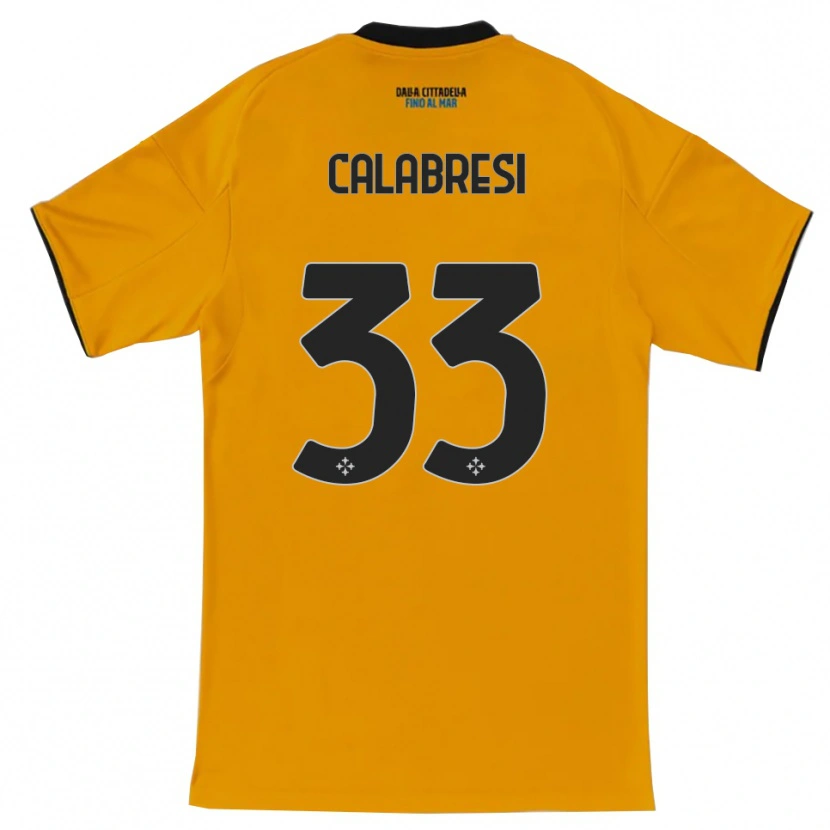 Danxen Kinder Arturo Calabresi #33 Orange Blau Auswärtstrikot Trikot 2025/26 T-Shirt