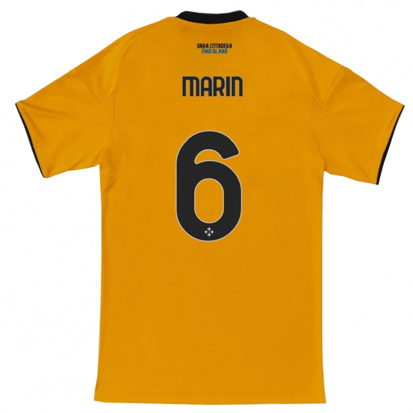 Danxen Kinder Marius Marin #6 Orange Blau Auswärtstrikot Trikot 2025/26 T-Shirt