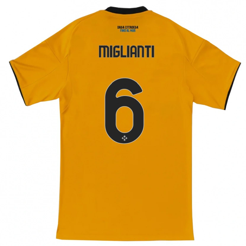 Danxen Kinder Niccolò Miglianti #6 Orange Blau Auswärtstrikot Trikot 2025/26 T-Shirt