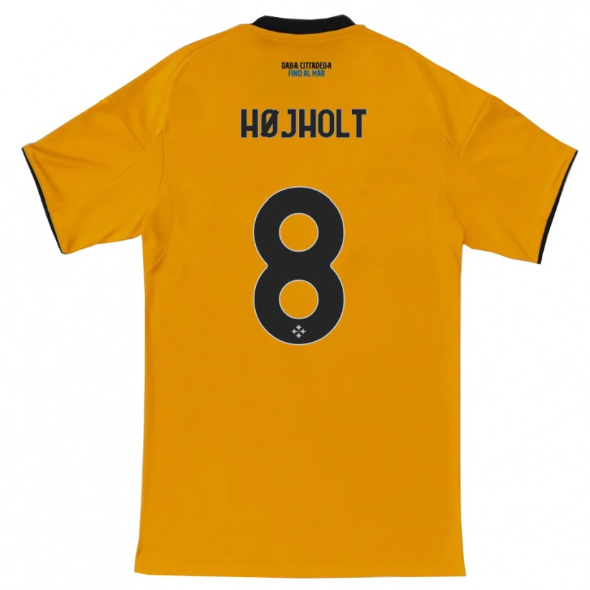 Danxen Kinder Malthe Højholt #8 Orange Blau Auswärtstrikot Trikot 2025/26 T-Shirt