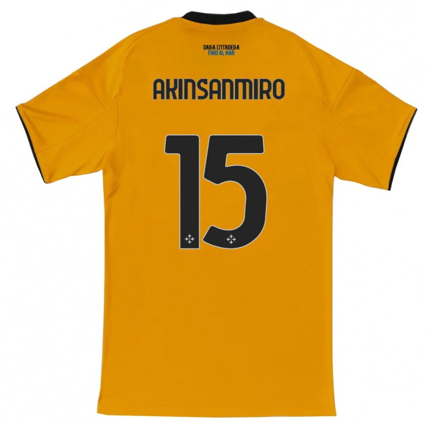 Danxen Kinder Ebenezer Akinsanmiro #15 Orange Blau Auswärtstrikot Trikot 2025/26 T-Shirt
