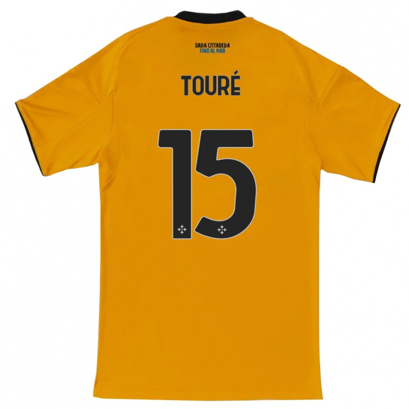 Danxen Kinder Idrissa Touré #15 Orange Blau Auswärtstrikot Trikot 2025/26 T-Shirt