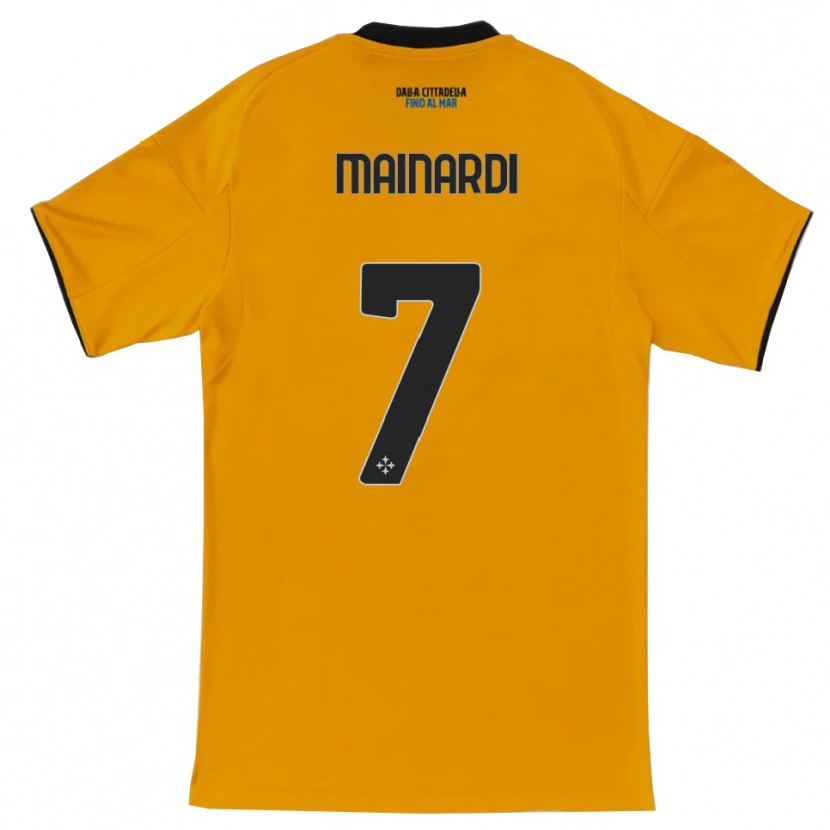 Danxen Kinder Gianmarco Mainardi #7 Orange Blau Auswärtstrikot Trikot 2025/26 T-Shirt