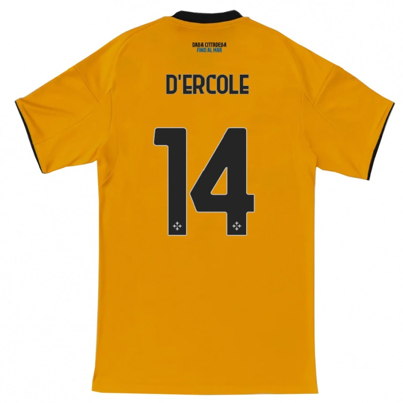 Danxen Kinder Enrico D'ercole #14 Orange Blau Auswärtstrikot Trikot 2025/26 T-Shirt