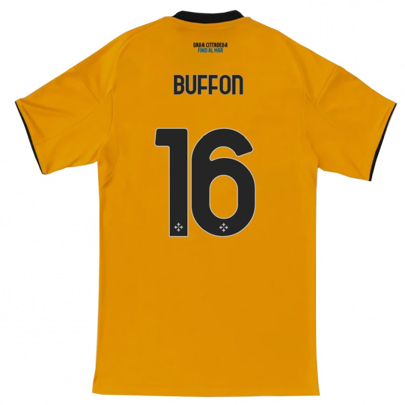 Danxen Kinder Louis Buffon #16 Orange Blau Auswärtstrikot Trikot 2025/26 T-Shirt