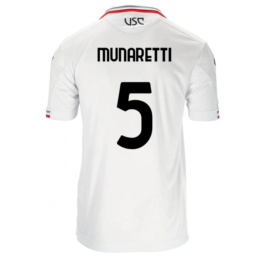 Danxen Kinder Luca Munaretti #5 Weiß Rot Auswärtstrikot Trikot 2025/26 T-Shirt