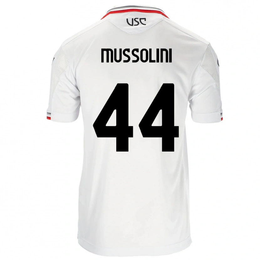 Danxen Kinder Romano Floriani Mussolini #44 Weiß Rot Auswärtstrikot Trikot 2025/26 T-Shirt