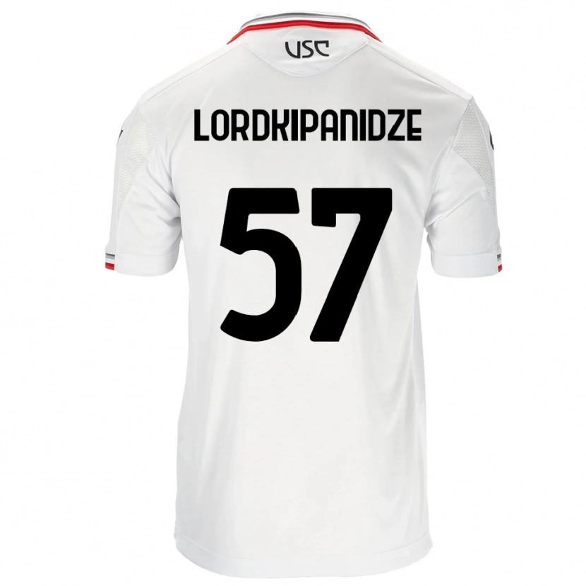 Danxen Kinder Dachi Lordkipanidze #57 Weiß Rot Auswärtstrikot Trikot 2025/26 T-Shirt