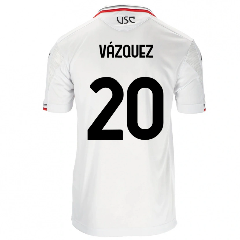 Danxen Kinder Franco Vázquez #20 Weiß Rot Auswärtstrikot Trikot 2025/26 T-Shirt
