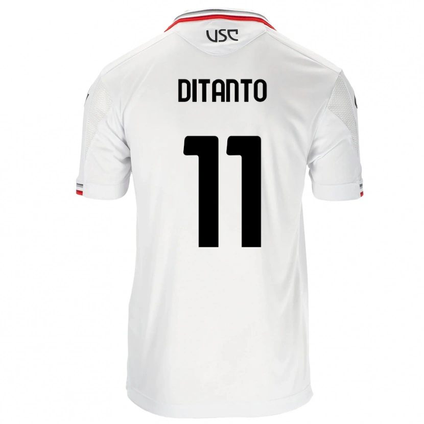 Danxen Kinder Tiziano Ditanto #11 Weiß Rot Auswärtstrikot Trikot 2025/26 T-Shirt