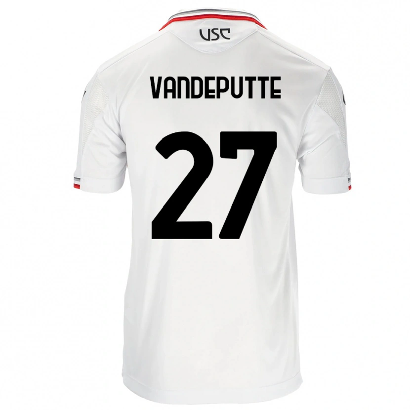 Danxen Kinder Jari Vandeputte #27 Weiß Rot Auswärtstrikot Trikot 2025/26 T-Shirt