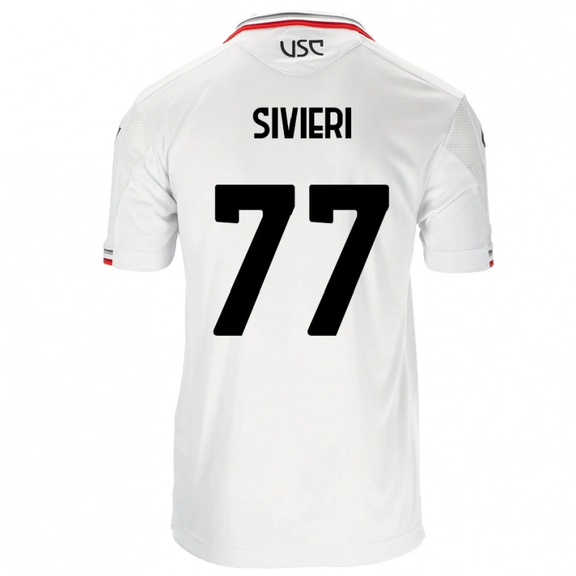 Danxen Kinder Lorenzo Sivieri #77 Weiß Rot Auswärtstrikot Trikot 2025/26 T-Shirt