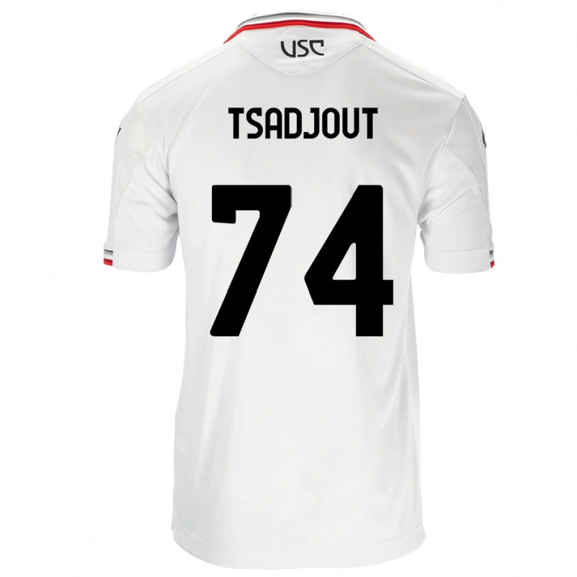 Danxen Kinder Frank Tsadjout #74 Weiß Rot Auswärtstrikot Trikot 2025/26 T-Shirt