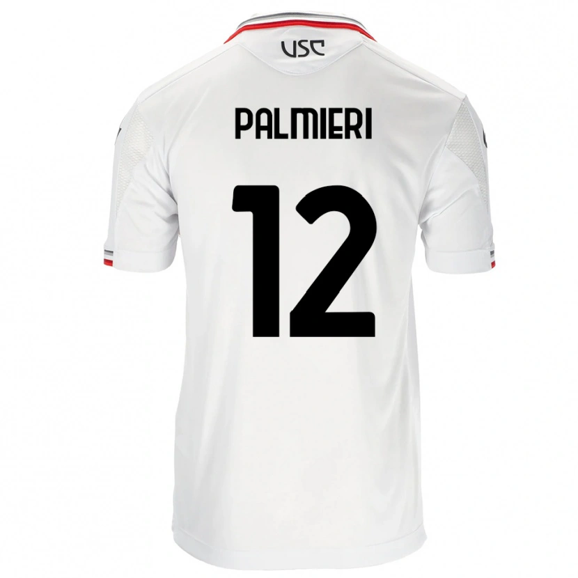 Danxen Kinder Cristian Palmieri #12 Weiß Rot Auswärtstrikot Trikot 2025/26 T-Shirt
