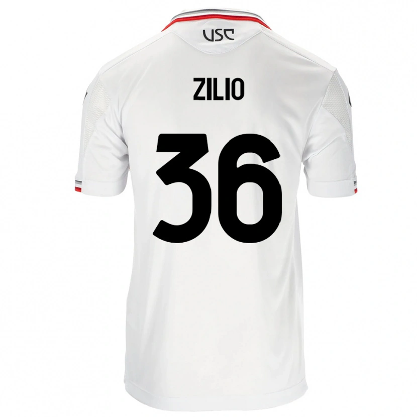 Danxen Kinder Andrea Zilio #36 Weiß Rot Auswärtstrikot Trikot 2025/26 T-Shirt