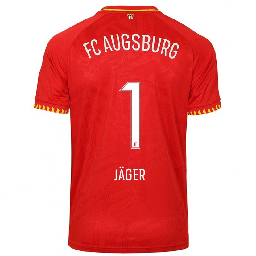 Danxen Kinder Tobias Jäger #1 Rot Gelb Auswärtstrikot Trikot 2025/26 T-Shirt