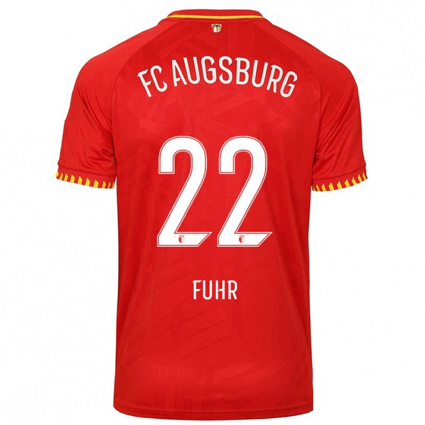 Danxen Kinder Paula Fuhr #22 Rot Gelb Auswärtstrikot Trikot 2025/26 T-Shirt