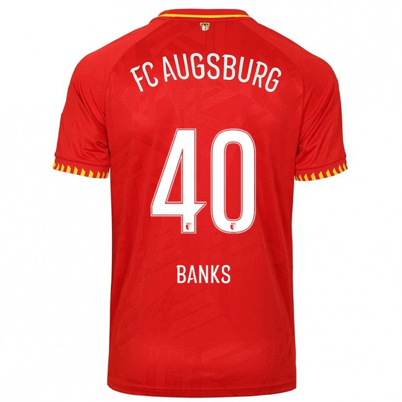 Danxen Kinder Noahkai Banks #40 Rot Gelb Auswärtstrikot Trikot 2025/26 T-Shirt