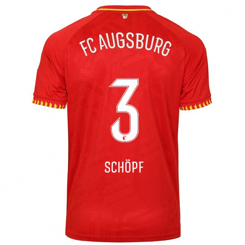 Danxen Kinder Julia Schöpf #3 Rot Gelb Auswärtstrikot Trikot 2025/26 T-Shirt