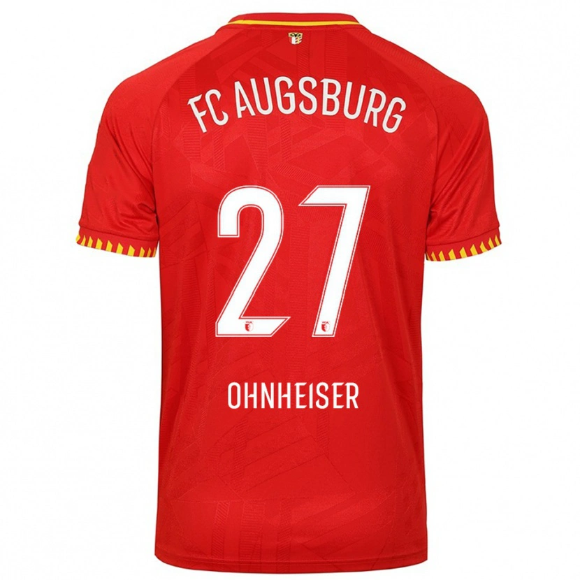Danxen Kinder Nico Ohnheiser #27 Rot Gelb Auswärtstrikot Trikot 2025/26 T-Shirt