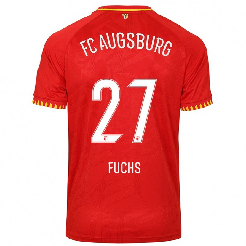 Danxen Kinder Nina Fuchs #27 Rot Gelb Auswärtstrikot Trikot 2025/26 T-Shirt