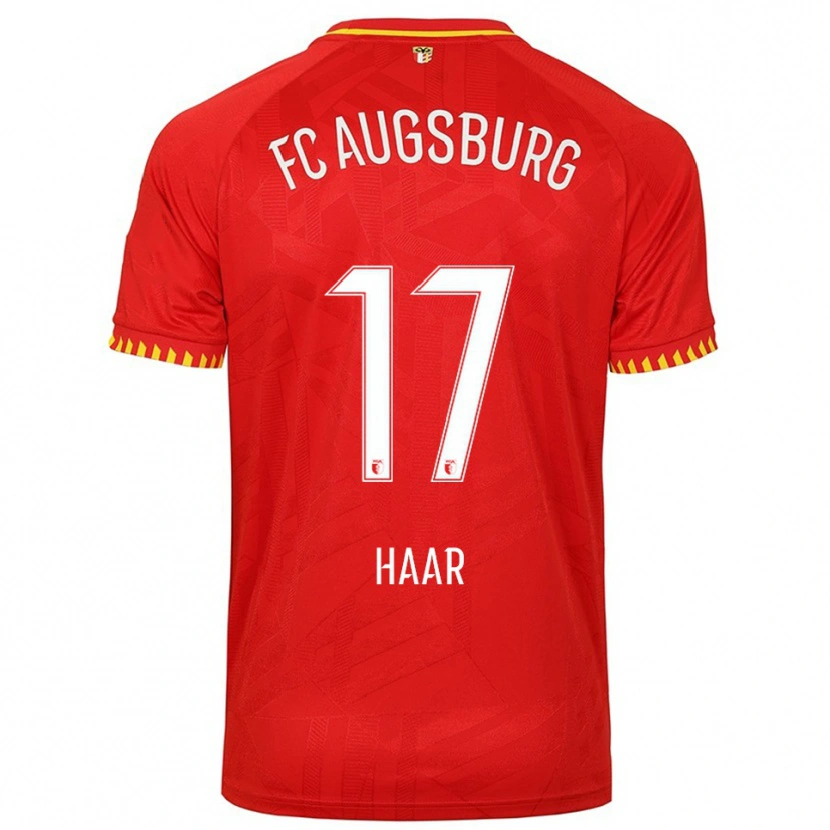 Danxen Kinder David Haar #17 Rot Gelb Auswärtstrikot Trikot 2025/26 T-Shirt