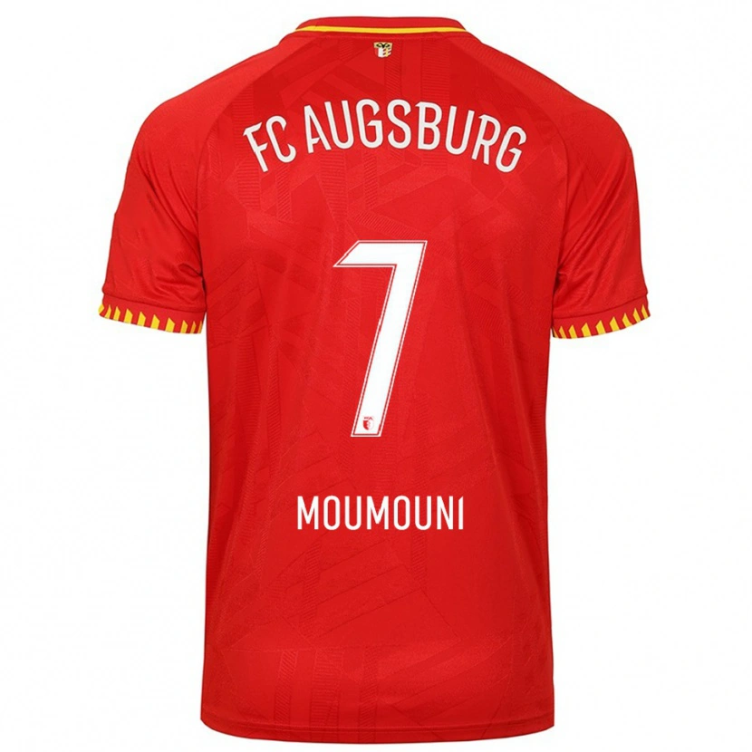 Danxen Kinder Faris Moumouni #7 Rot Gelb Auswärtstrikot Trikot 2025/26 T-Shirt
