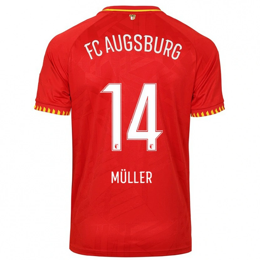 Danxen Kinder Mato Müller #14 Rot Gelb Auswärtstrikot Trikot 2025/26 T-Shirt