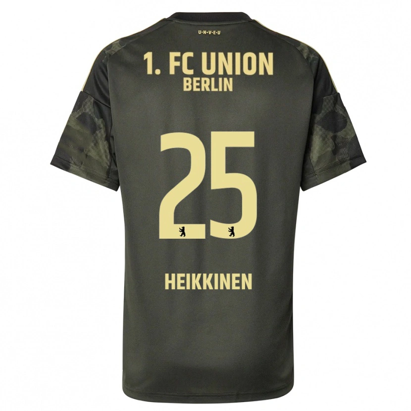 Danxen Kinder Ida Heikkinen #25 Dunkelgrün Schwarz Auswärtstrikot Trikot 2025/26 T-Shirt