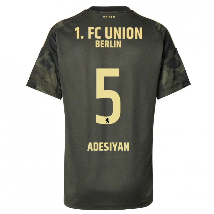 Danxen Kinder Olufemi Adesiyan #5 Dunkelgrün Schwarz Auswärtstrikot Trikot 2025/26 T-Shirt