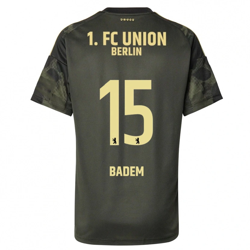 Danxen Kinder Mert Badem #15 Dunkelgrün Schwarz Auswärtstrikot Trikot 2025/26 T-Shirt
