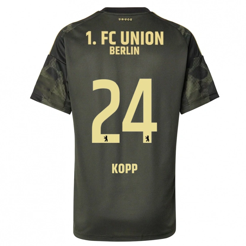 Danxen Kinder Marvin Kopp #24 Dunkelgrün Schwarz Auswärtstrikot Trikot 2025/26 T-Shirt