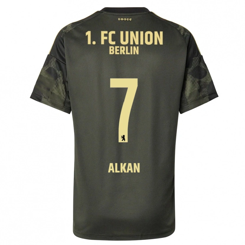 Danxen Kinder Musa Alkan #7 Dunkelgrün Schwarz Auswärtstrikot Trikot 2025/26 T-Shirt