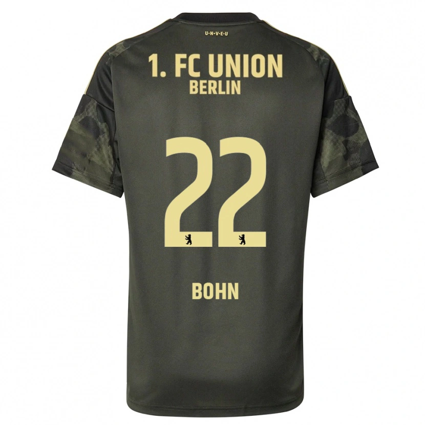 Danxen Kinder Oskar Bohn #22 Dunkelgrün Schwarz Auswärtstrikot Trikot 2025/26 T-Shirt