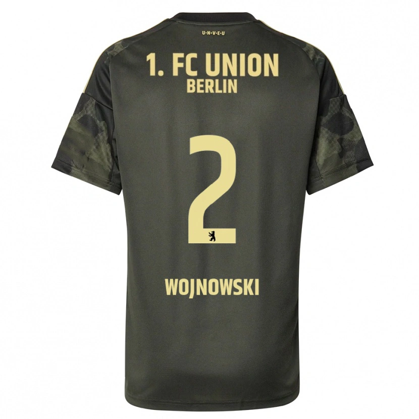 Danxen Kinder Wiktorian Wojnowski #2 Dunkelgrün Schwarz Auswärtstrikot Trikot 2025/26 T-Shirt