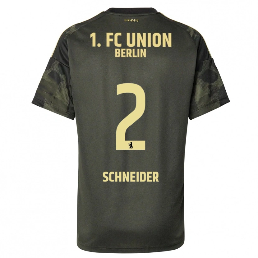 Danxen Kinder Tomke Schneider #2 Dunkelgrün Schwarz Auswärtstrikot Trikot 2025/26 T-Shirt