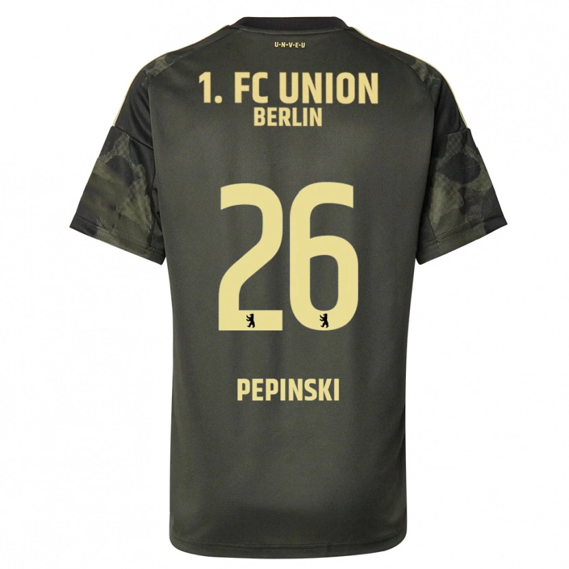 Danxen Kinder Louis Pepinski #26 Dunkelgrün Schwarz Auswärtstrikot Trikot 2025/26 T-Shirt