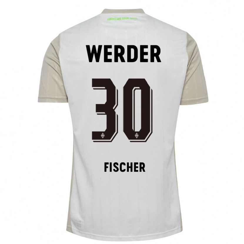 Danxen Kinder Vanessa Fischer #30 Weiß Schwarz Auswärtstrikot Trikot 2025/26 T-Shirt