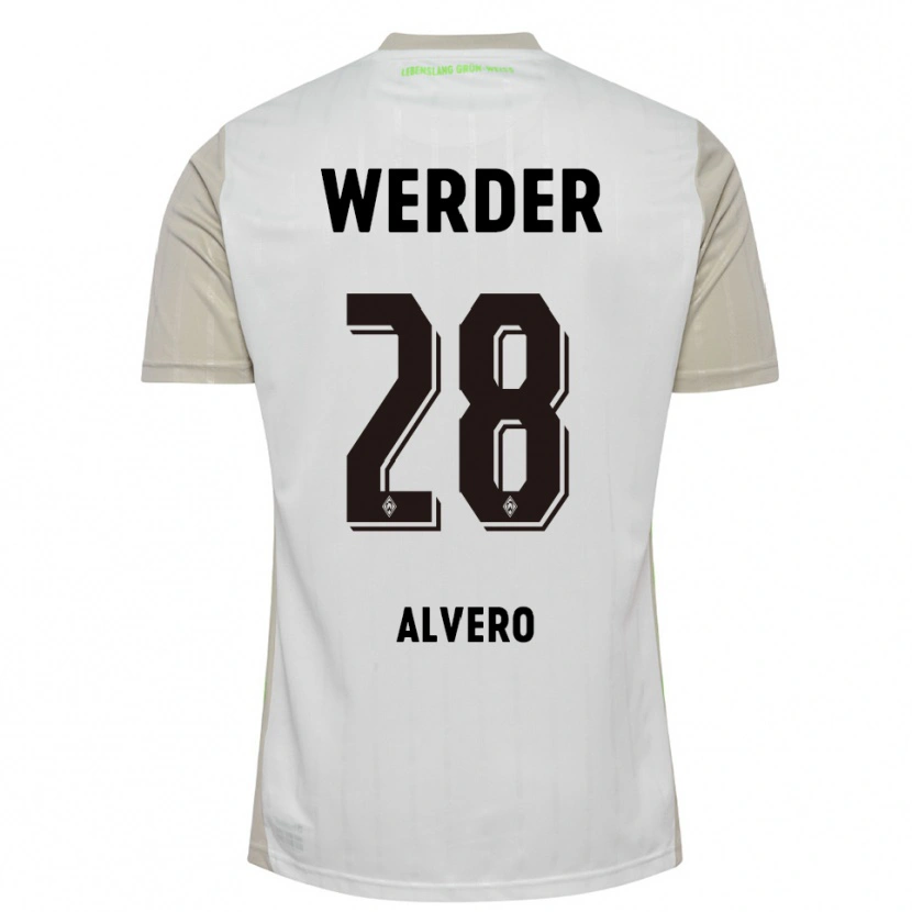 Danxen Kinder Skelly Alvero #28 Weiß Schwarz Auswärtstrikot Trikot 2025/26 T-Shirt