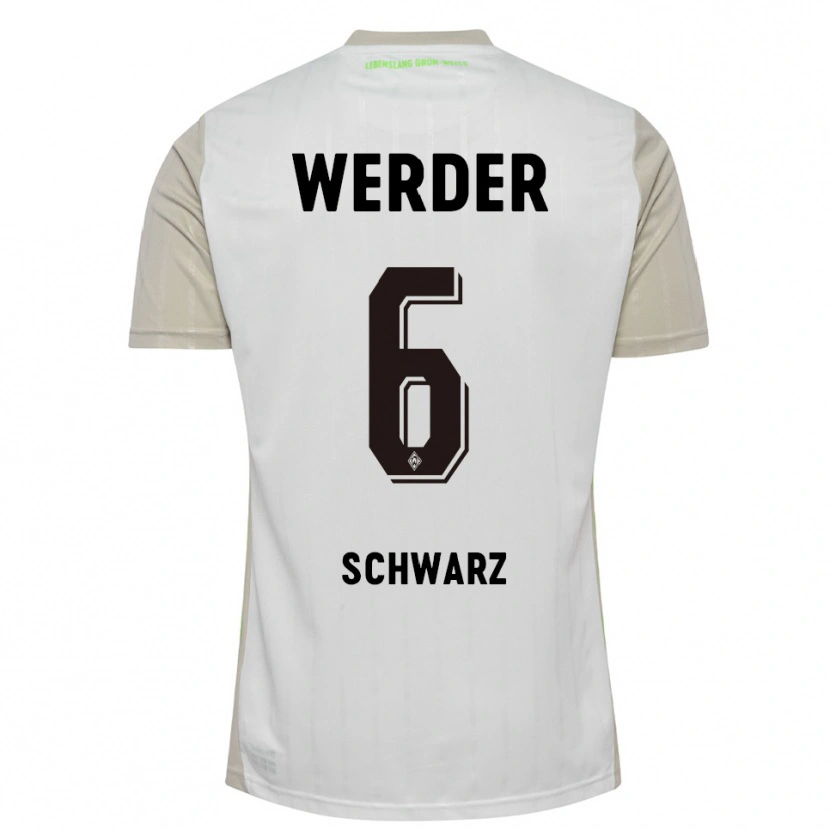 Danxen Kinder Ricardo-Felipe Schwarz #6 Weiß Schwarz Auswärtstrikot Trikot 2025/26 T-Shirt
