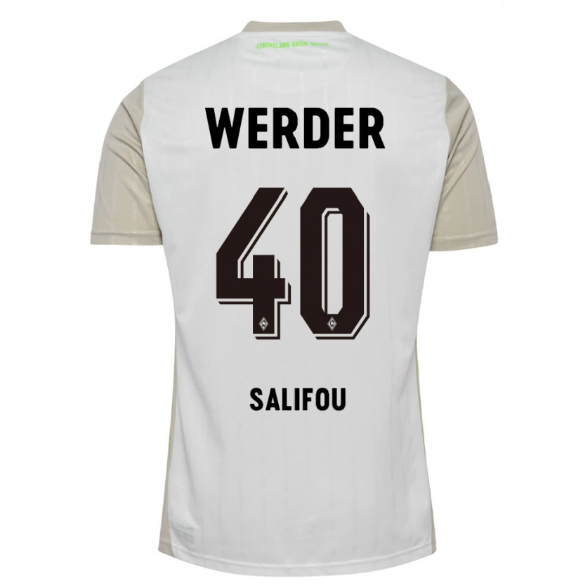 Danxen Kinder Dikeni Salifou #40 Weiß Schwarz Auswärtstrikot Trikot 2025/26 T-Shirt