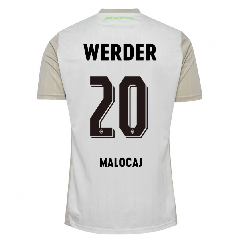 Danxen Kinder Edinjo Malocaj #20 Weiß Schwarz Auswärtstrikot Trikot 2025/26 T-Shirt