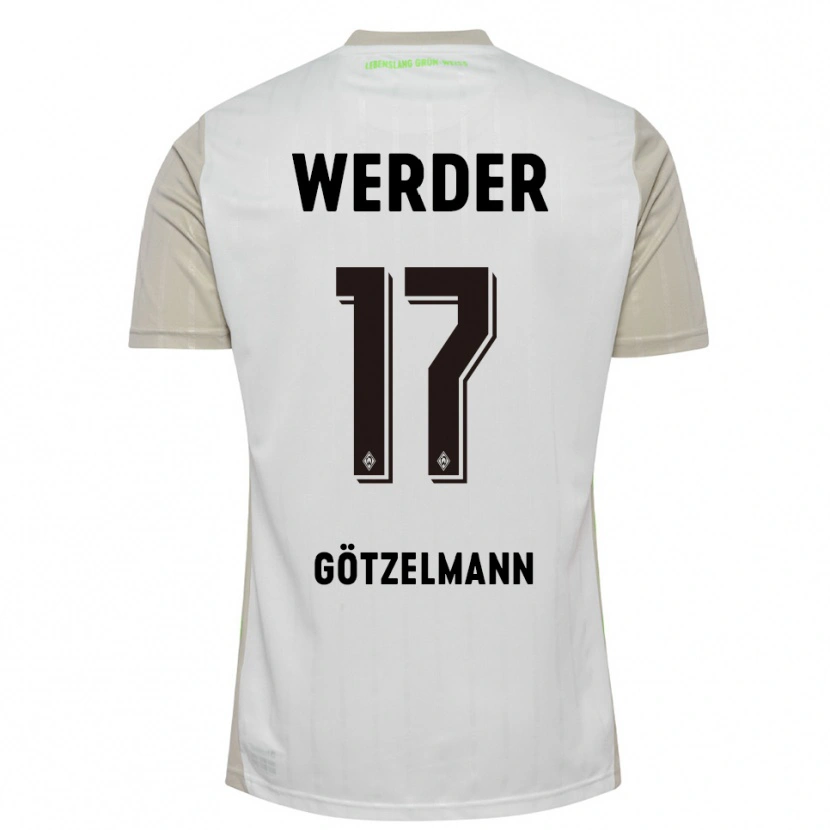 Danxen Kinder Patrick Götzelmann #17 Weiß Schwarz Auswärtstrikot Trikot 2025/26 T-Shirt