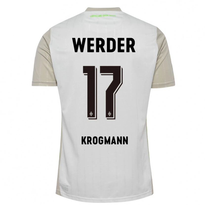 Danxen Kinder Avid Krogmann #17 Weiß Schwarz Auswärtstrikot Trikot 2025/26 T-Shirt