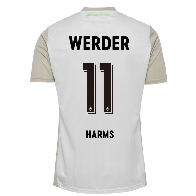 Danxen Kinder Noah Harms #11 Weiß Schwarz Auswärtstrikot Trikot 2025/26 T-Shirt